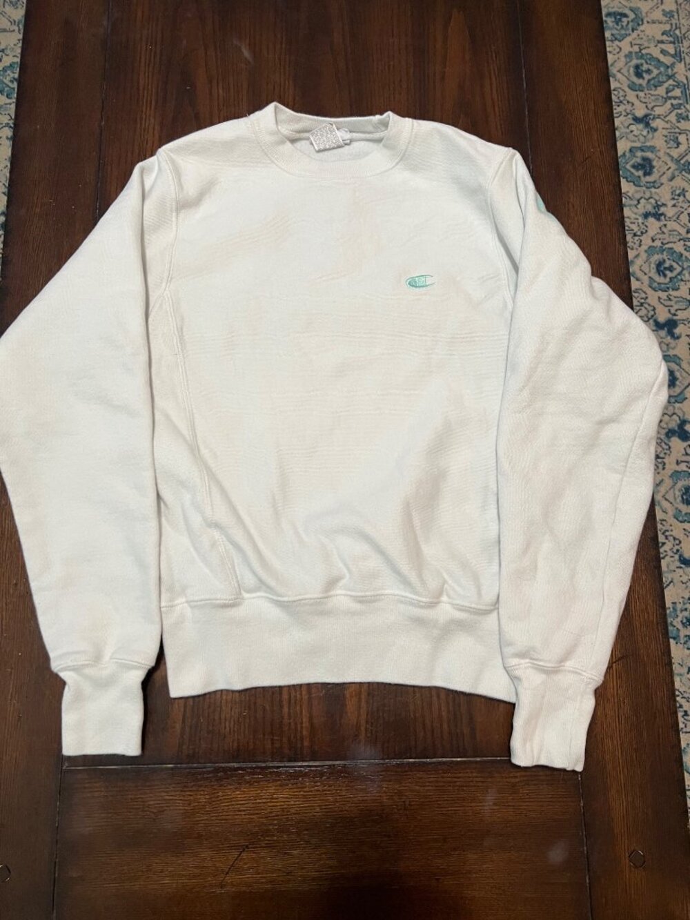 Champion Reverse Weave Sweatshirt Crewneck White Spirit Jersey Classic Unisex XS - Picture 2 of 6